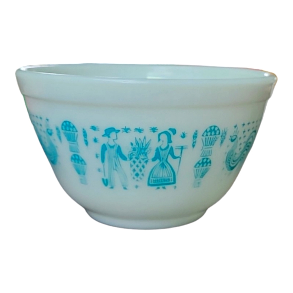 Vintage Pyrex 401 Amish Butter Print Bowl Made In USA